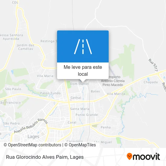 Rua Glorocindo Alves Paim mapa