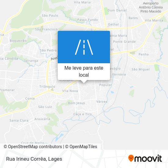 Rua Irineu Corrêa mapa