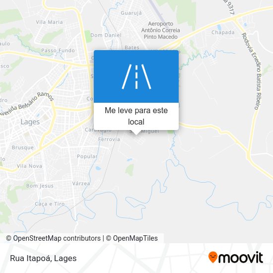 Rua Itapoá mapa