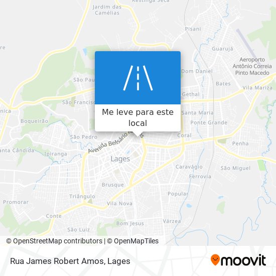 Rua James Robert Amos mapa