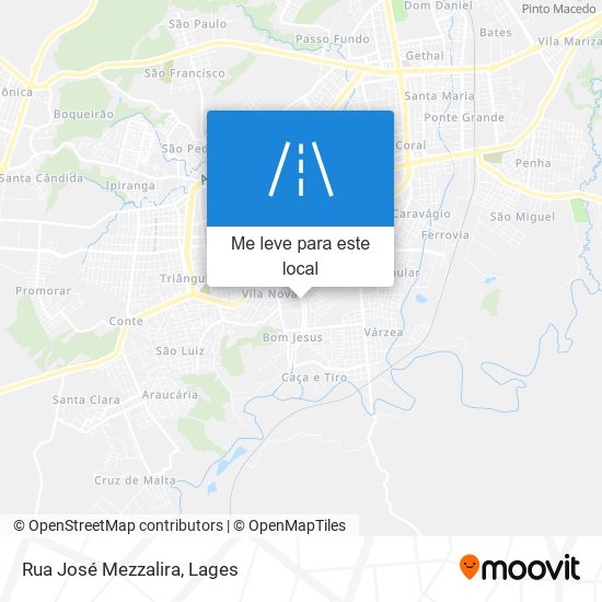 Rua José Mezzalira mapa