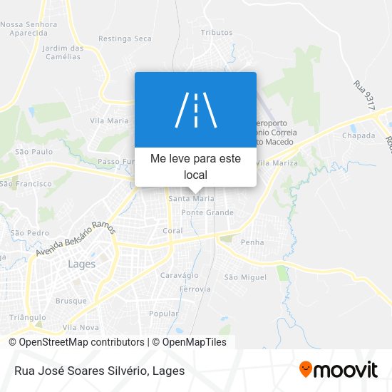 Rua José Soares Silvério mapa