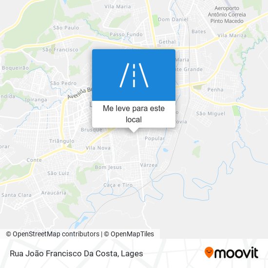 Rua João Francisco Da Costa mapa