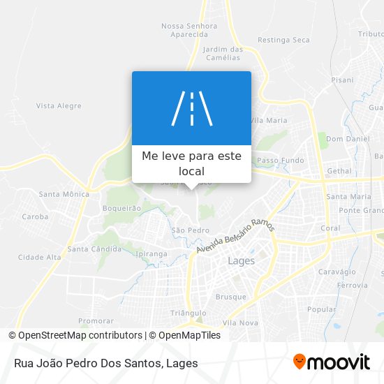 Rua João Pedro Dos Santos mapa