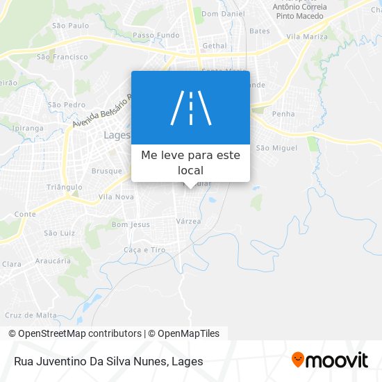 Rua Juventino Da Silva Nunes mapa