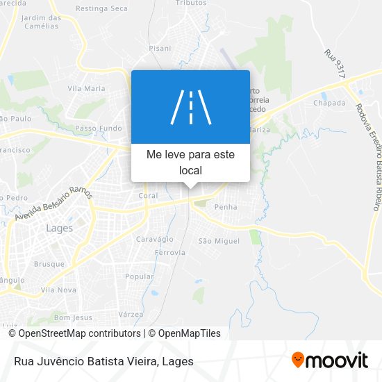 Rua Juvêncio Batista Vieira mapa