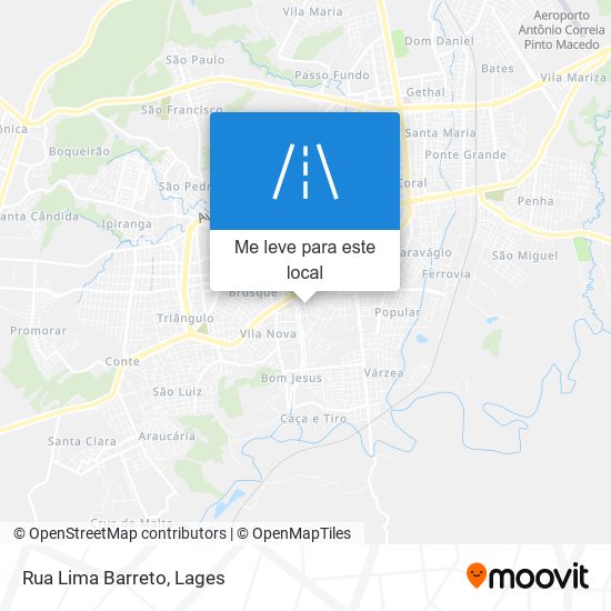 Rua Lima Barreto mapa