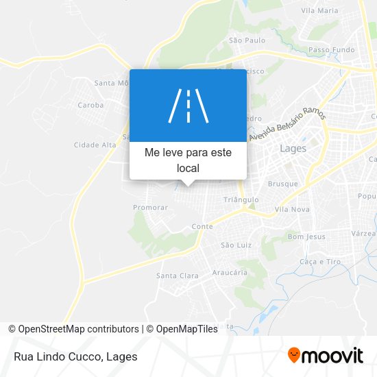 Rua Lindo Cucco mapa