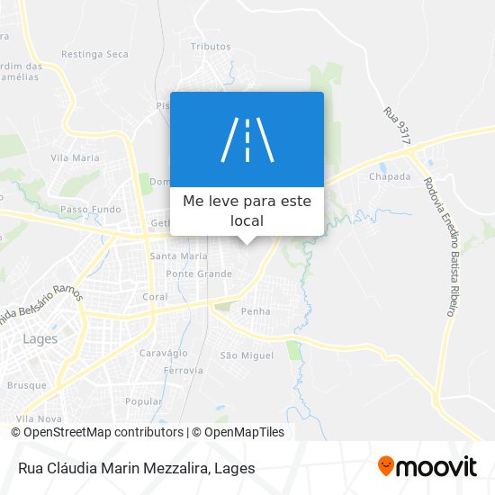 Rua Cláudia Marin Mezzalira mapa