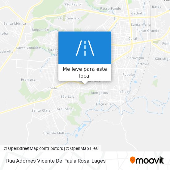 Rua Adornes Vicente De Paula Rosa mapa