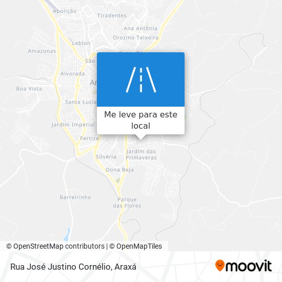 Rua José Justino Cornélio mapa