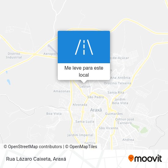 Rua Lázaro Caixeta mapa