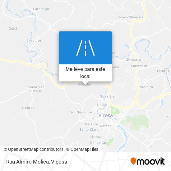 Rua Almiro Molica mapa