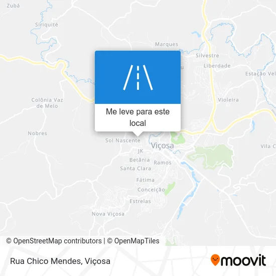 Rua Chico Mendes mapa