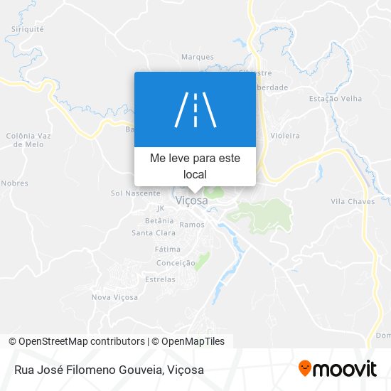 Rua José Filomeno Gouveia mapa