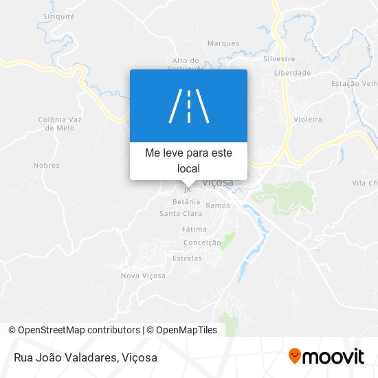 Rua João Valadares mapa