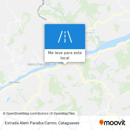 Estrada Alem Paraíba Carmo mapa