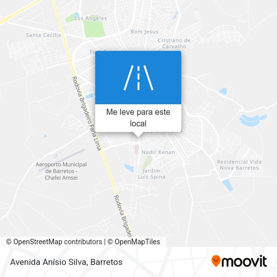 Avenida Anísio Silva mapa