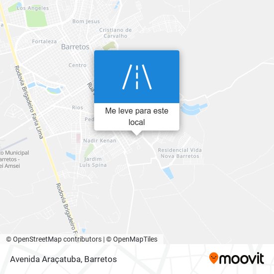 Avenida Araçatuba mapa