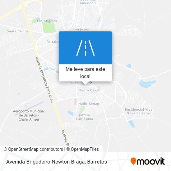 Avenida Brigadeiro Newton Braga mapa