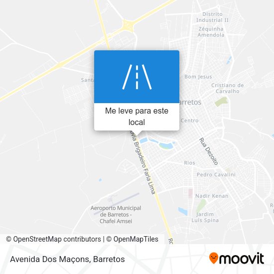 Avenida Dos Maçons mapa