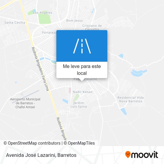 Avenida José Lazarini mapa