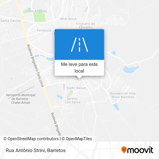 Rua Antônio Strini mapa