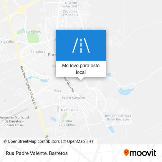 Rua Padre Valente mapa