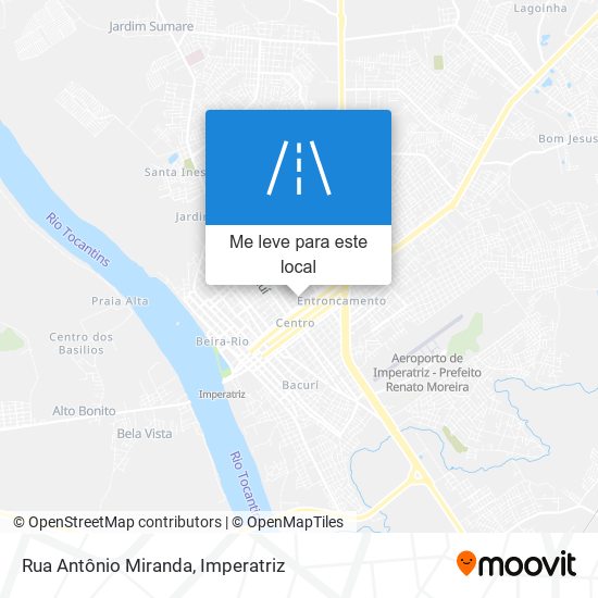 Rua Antônio Miranda mapa