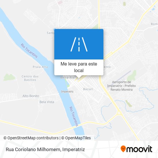 Rua Coriolano Milhomem mapa