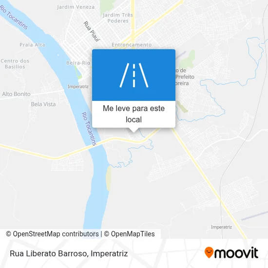 Rua Liberato Barroso mapa