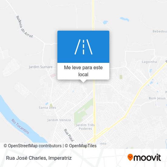 Rua José Charles mapa
