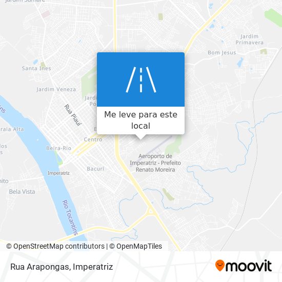 Rua Arapongas mapa