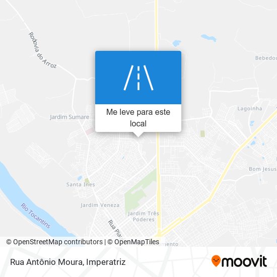 Rua Antônio Moura mapa