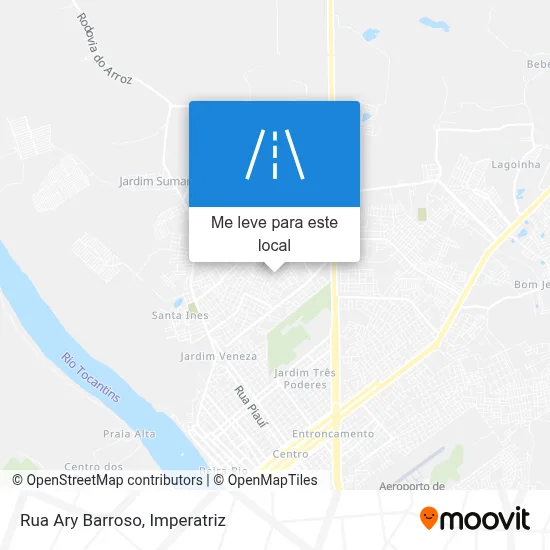 Rua Ary Barroso mapa