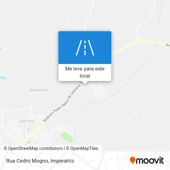 Rua Cedro Mogno mapa