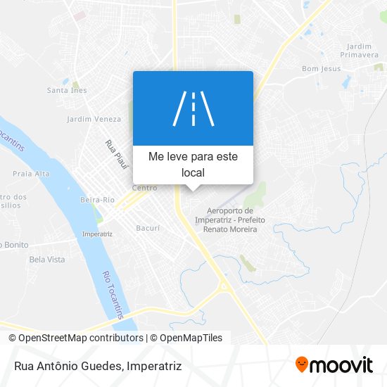 Rua Antônio Guedes mapa