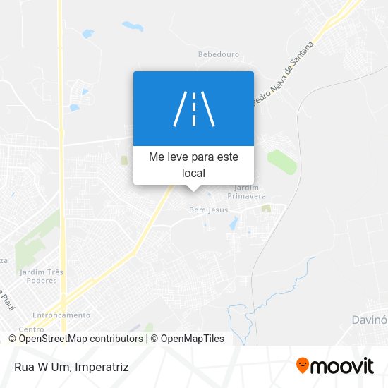 Rua W Um mapa