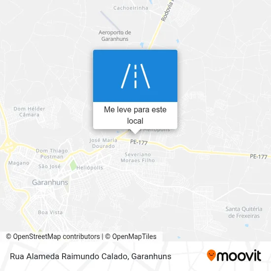 Rua Alameda Raimundo Calado mapa