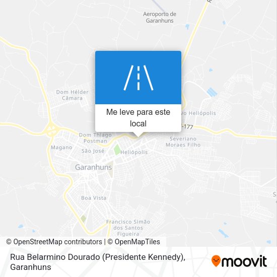 Rua Belarmino Dourado (Presidente Kennedy) mapa