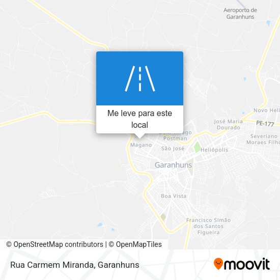 Rua Carmem Miranda mapa