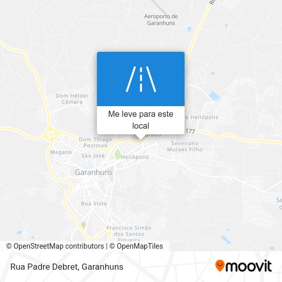 Rua Padre Debret mapa