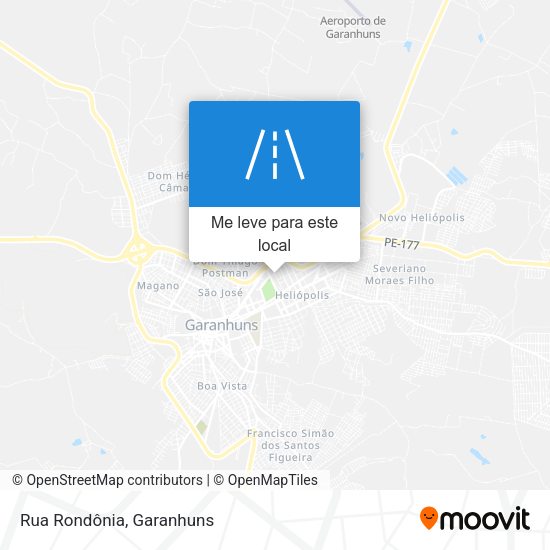 Rua Rondônia mapa