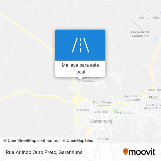 Rua Arlindo Ouro Preto mapa