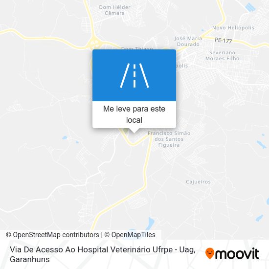 Via De Acesso Ao Hospital Veterinário Ufrpe - Uag mapa
