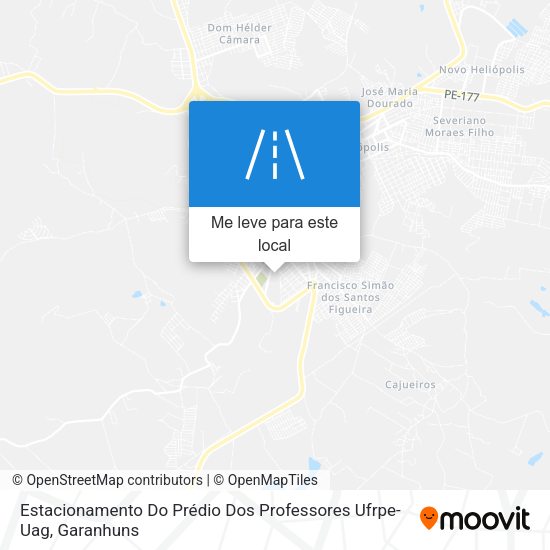Estacionamento Do Prédio Dos Professores Ufrpe-Uag mapa