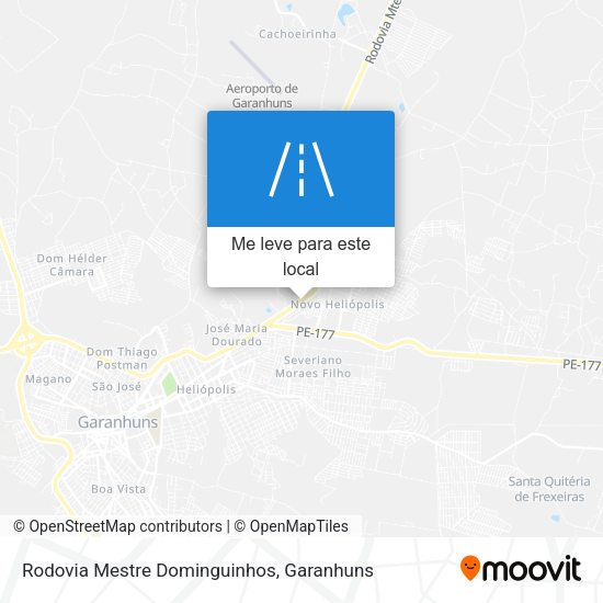 Rodovia Mestre Dominguinhos mapa