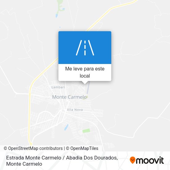 Estrada Monte Carmelo / Abadia Dos Dourados mapa