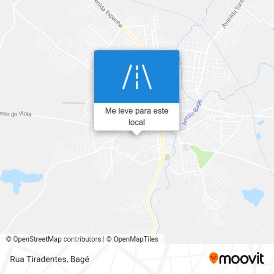 Rua Tiradentes mapa