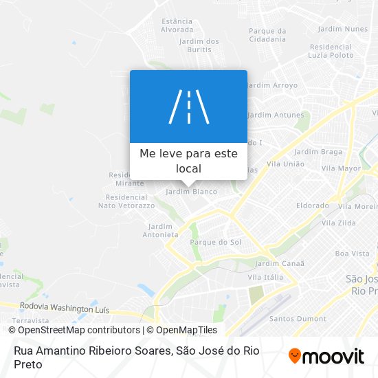 Rua Amantino Ribeioro Soares mapa